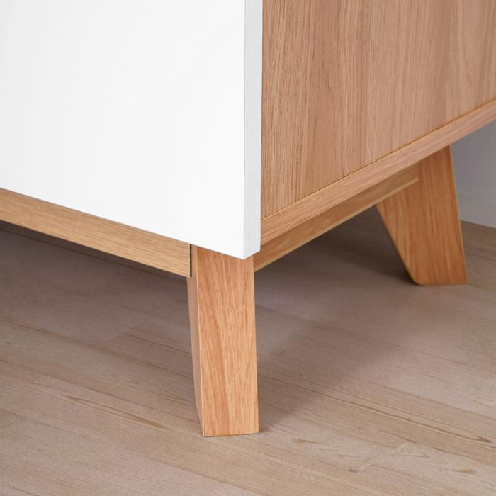 HOMEFUN- Informa Preston Kabinet 2 Pintu Dengan 3 Laci - Putih/Oak