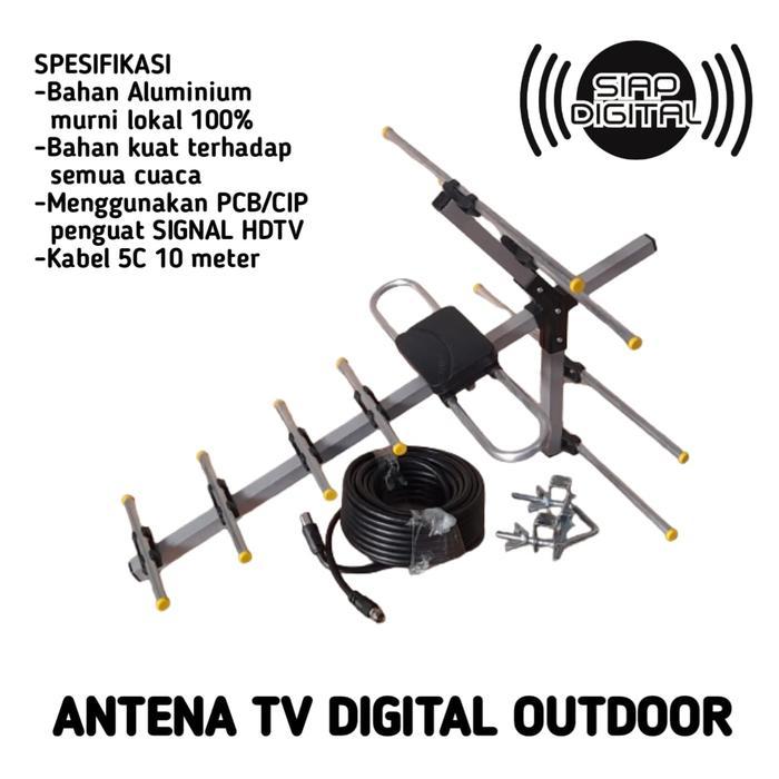 ID ANTENA TV DIGITAL OUTDOOR WINBO + KABEL 10 METER ANTENA TV LUAR DV3T2