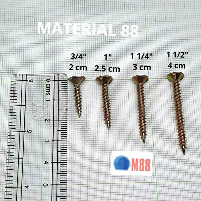 WTFT- Skrup Grc 1 1/2 Inch~4 Cm~Per 100 Pcs- 61 1/2 Sekrup Baut Kalsiboard