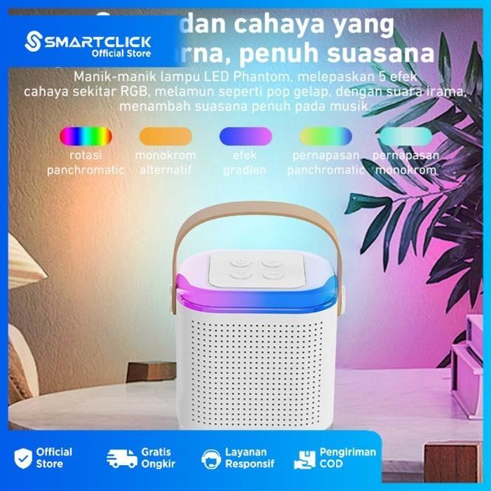 Salon Mini Karaoke 1 Mic Wireless LED Light Portable High Quality Speaker Bluetooth