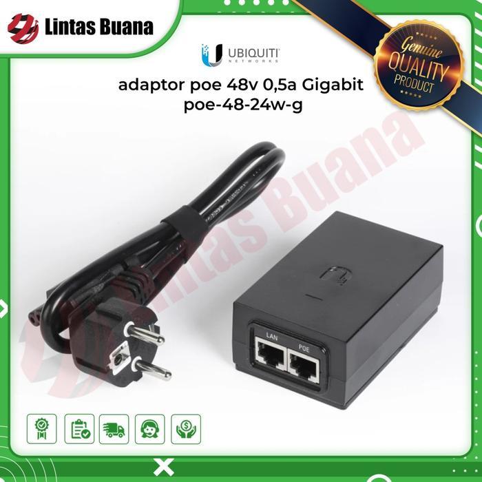 Ubiquiti poe 48v 0,5a gigabit poe-48-24w-g / poe 48v 0.5a