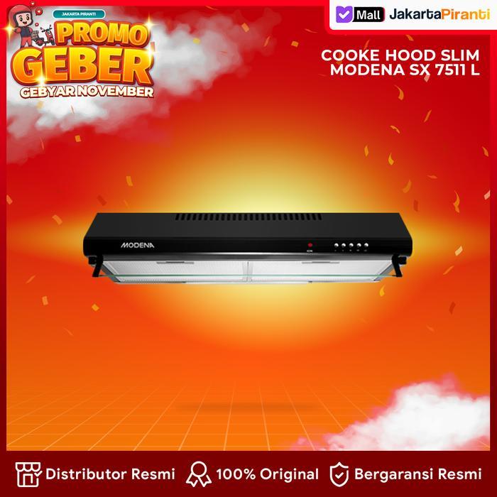Modena Slim Hood Alat Penyedot Asap Kompor Dapur Modena SX 7511 L - Cooker Hood dengan Teknologi