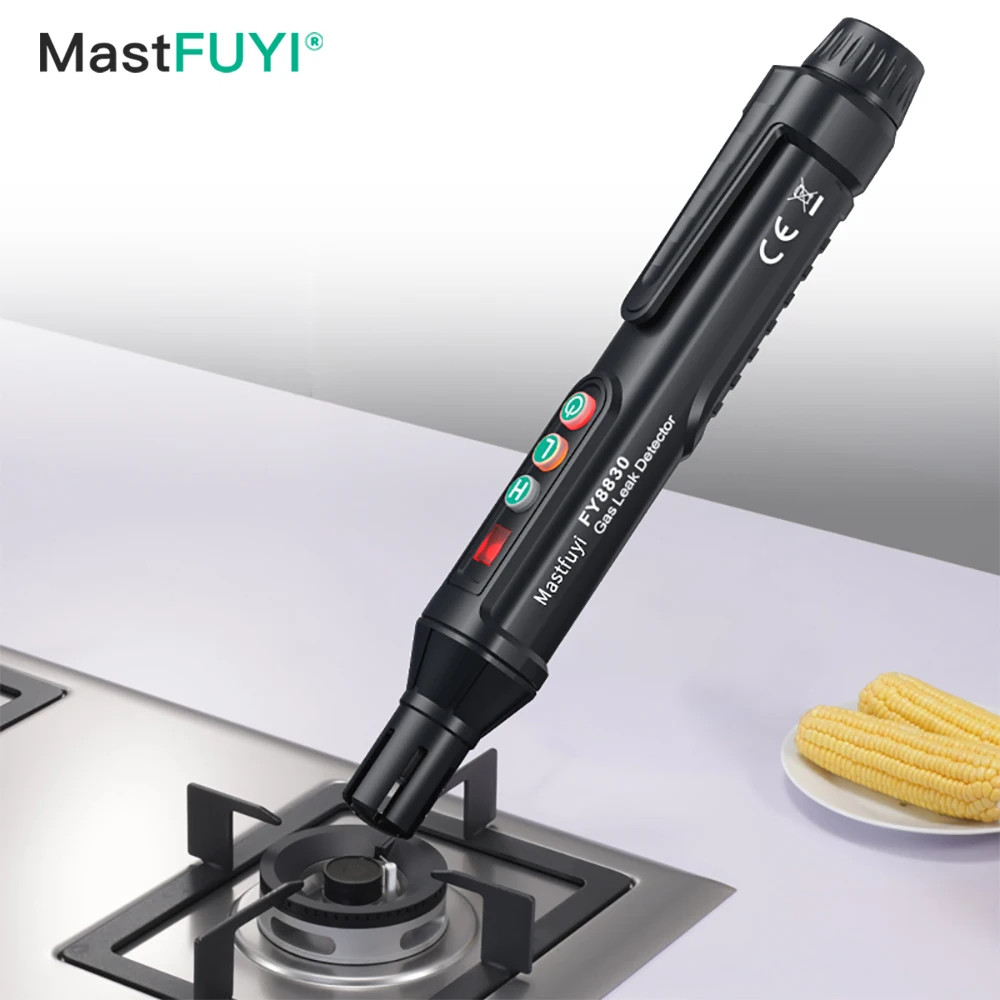 MASTFUYI Portable Gas Leak Detector Natural Gas Detector Combustible Gas Detector With Audible And