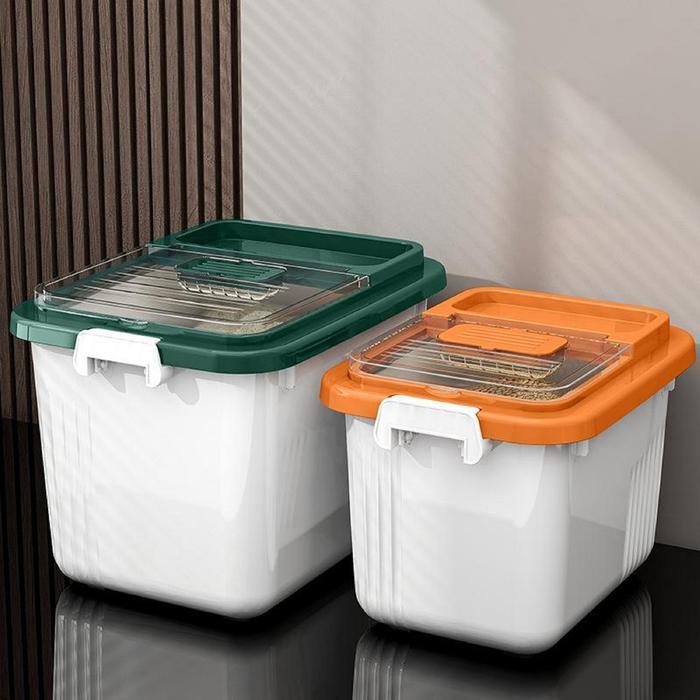 Inaso Dispenser Beras Rice Box Storage Tempat Beras Penyimpanan Makanan Plastik Wadah Beras Kotak
