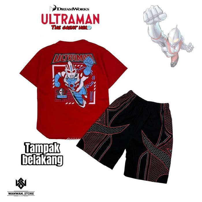 7do6- Baju Setelan Ultraman Kostum Anak Laki-Laki New Arrival Lengan Pendek Fashion