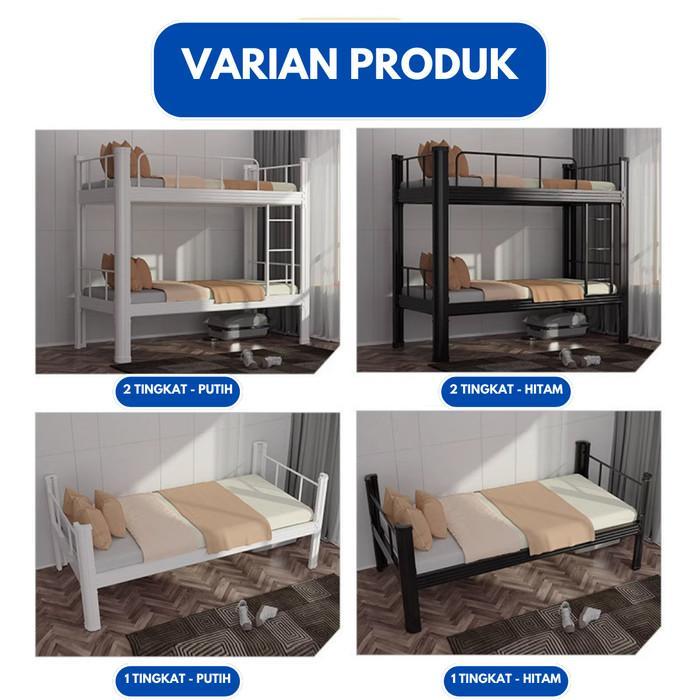 [ Terlaris ] Ranjang Tidur Tingkat Besi Tebal Anti Karat Tempat Tidur Untuk Dewasa & Anak Tempat