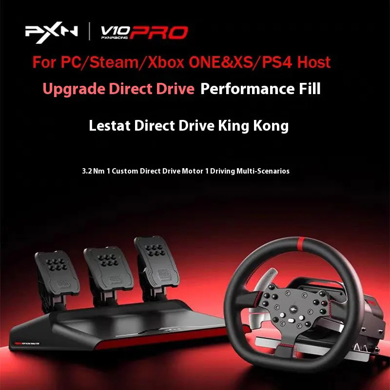 Pxn V10 Pro Direct Drive Racing Simulator Game Steering Wheel Euro Truck 2 For Pc/Xbox/Ps