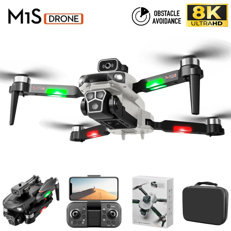 M1S Mini Drone 4K Three Camera Professinal Wide Angle Optical Flow Localization Four-Way Obstacle