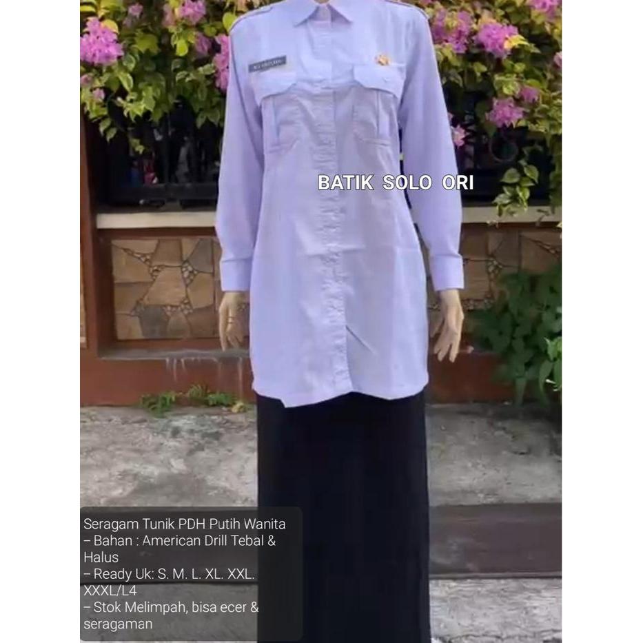 Promo Seragam Pns Tunik Pdh Putih Wanita. Seragam Pns Asn Tunik Pdh Putih Cewek. Seragam Pns Pemda