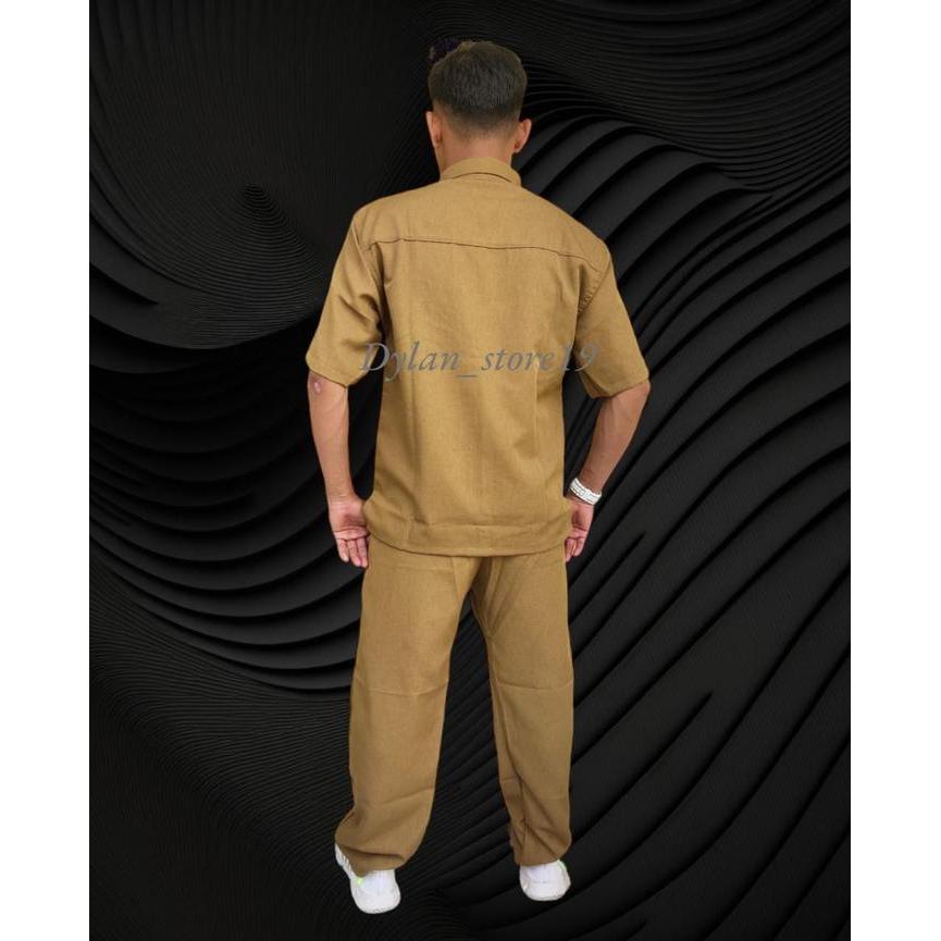 Promo Seragam Pns Seragam Pemda Pria Khaki/ Celana Pns Keki/ Kemeja Pns Keki Baju Coklat Original