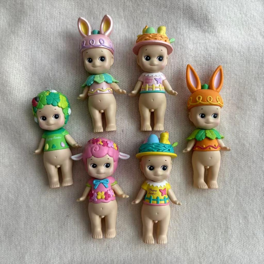 Sonny Angel Figure 2017 Easter No Box No Bag Blind Box Easter Bunny Lamb Clover Egg Bonnet Sas65309