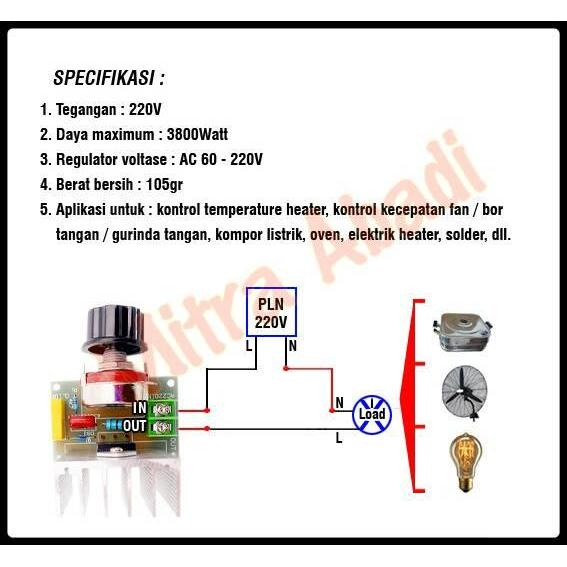 Dimmer Ac 220 Volt 4000 Watt