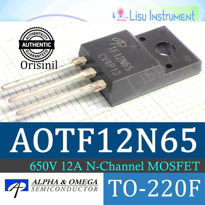 TRONIC- Aotf12N65 650V 12A N-Channel Mosfet 12N65 Tf12N65 To-220F Alpha Omega Original