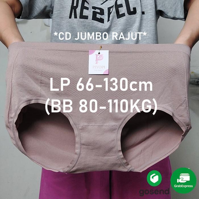 Celana Dalam Jumbo Wanita Rajut LP 130cm CD Jumbo Bumil Elastis CD Rajut Big Size Ibu Hamil