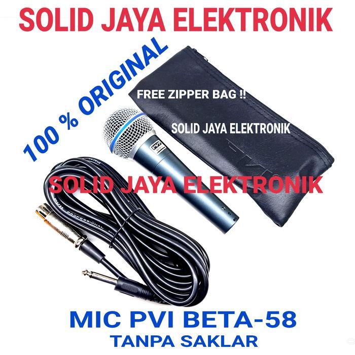 Mic Microphone Pvi Beta 58S Mik Kabel Beta-58S Beta 58 S Kabel Asli