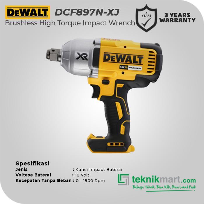 Dewalt XR Brushles Impact wrench / Kunci Impact Baterai 18/20V DCF897N