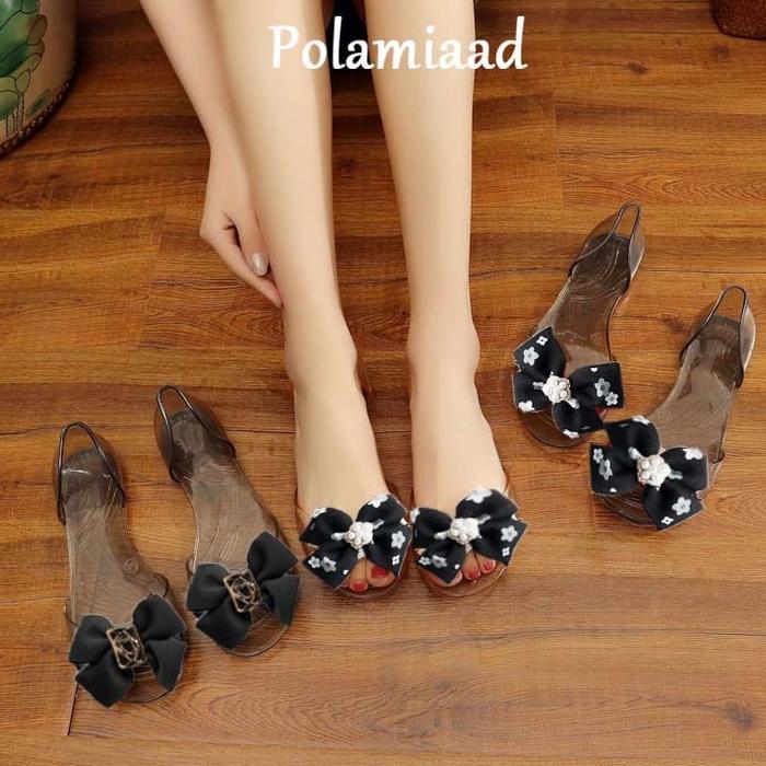 TERMURAH PolamiaadSandal Flat Jelly Wanita Sandal Jelly Wanita Terbaru Sepatu Jelly Wanita Sepatu