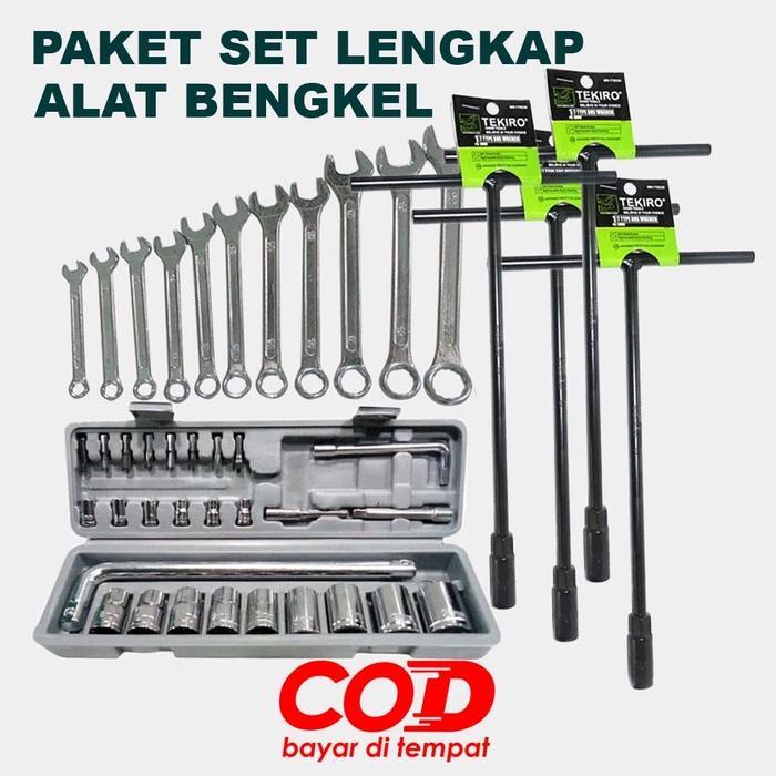 0Terbaru Lengkap Paket Bengkel 1 Alat Motor Kombinasi Original Perlengkapan Full Lengkap Socket