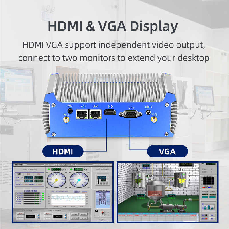 Fanless Industrial Mini Pc Intel Core I3 4005U I5 4200U I7 4500U 2X