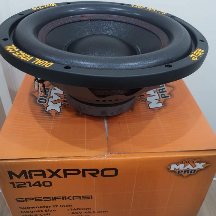 Subwoofer 12 Inch Adx Max Pro 12140 Double Coil Max 1400Watt Magnet Besar Suara Gleger