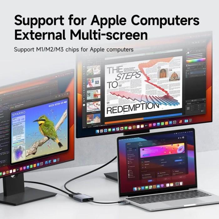 LINER- Hagibis Usb-A/C To Hdmi Adapter Mst Dual Monitor Converter Triple Display With