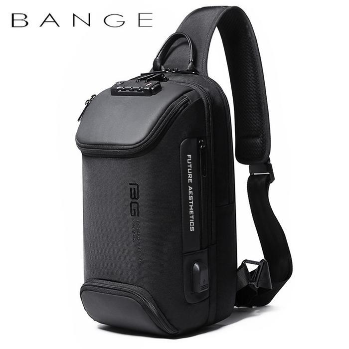 Eiger Adventurre Store - Bg7082 Tas Selempang Bange Sling Bag Cowok Shoulder Chest Bag Pria Usb