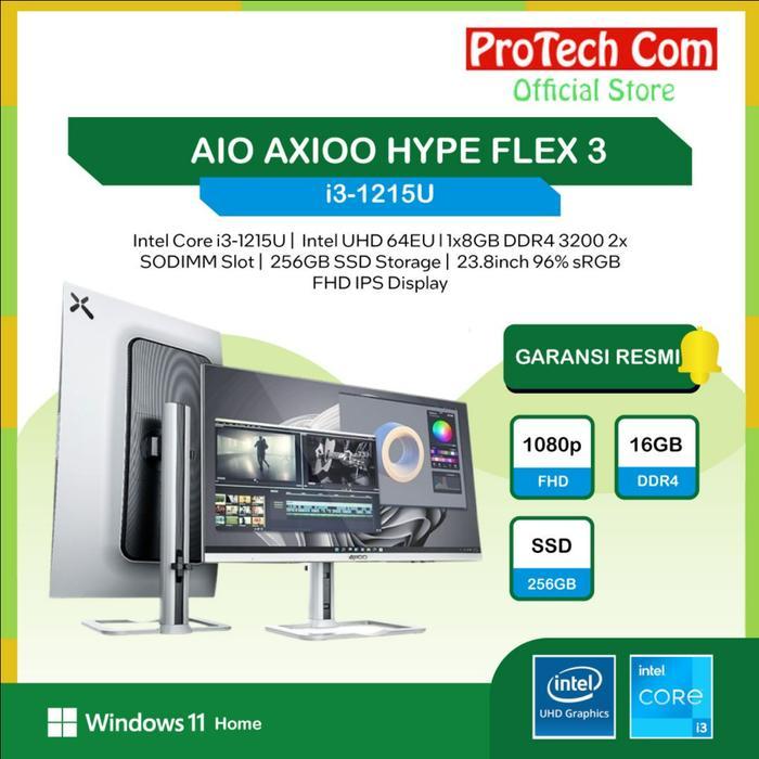AIO AXIOO HYPE FLEX 3 I3-1215U 8GB 256GB 23.8 FHD IPS DOS/W11