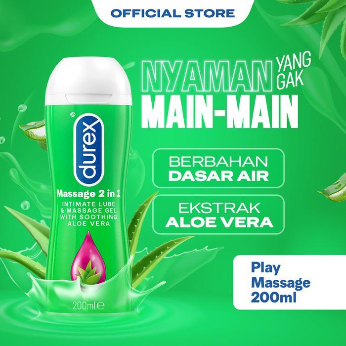 HORLIQUID- Durex Play Massage 2In1 200Ml - Pelumas Dengan Ekstrak Aloe Vera