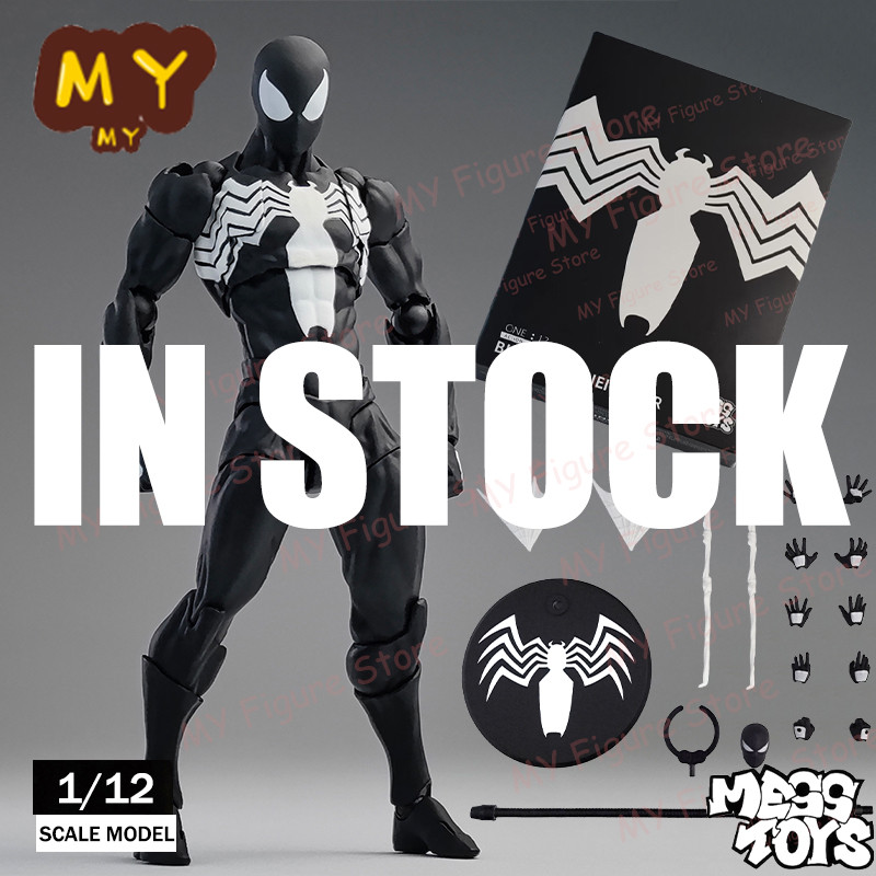New Mess Toys Spiderman Figure Black Suit Neighbor Symbiote MessToys Scarlet Neighbor Action Figure