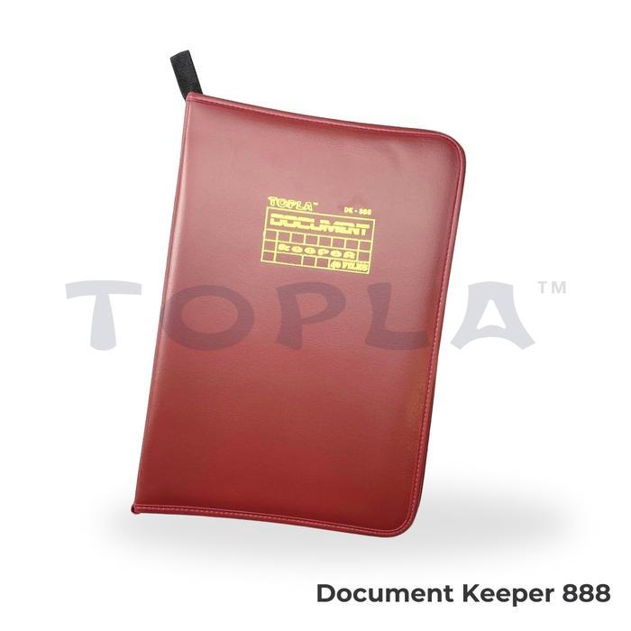 Topla Map Dokumen Keeper Resleting Anti Air Kulit / Map Document Keeper F4 (Folio)