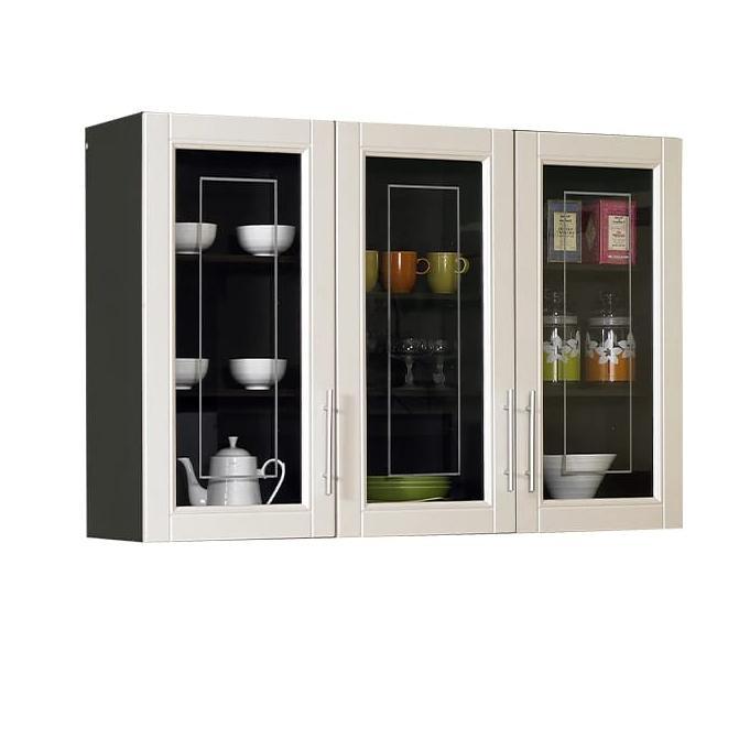 mega_clean- KITCHEN SET 3 PINTU KACA KITCHEN SET ATAS 3 PINTU KTT MUTIARA