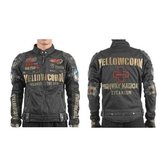 TERLARIS YELLOW CORN YB-5119 TITANIUM BLACK GOLD JACKET TOURING RIDING JACKET MOTOR GINAL READY