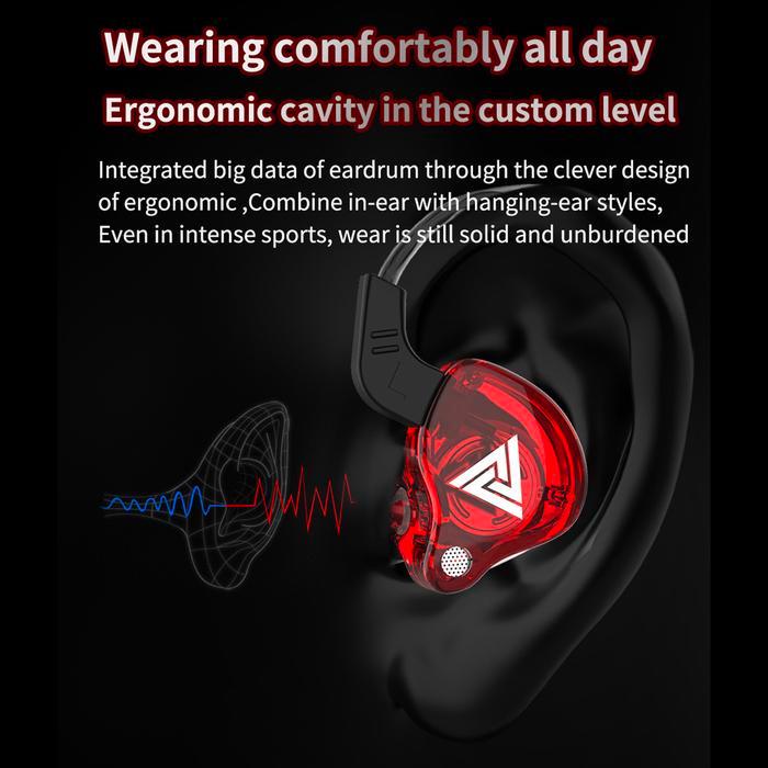 Headset QKZ AK6 Sport Earphone Bass Gaming Headset Dengan Mic
