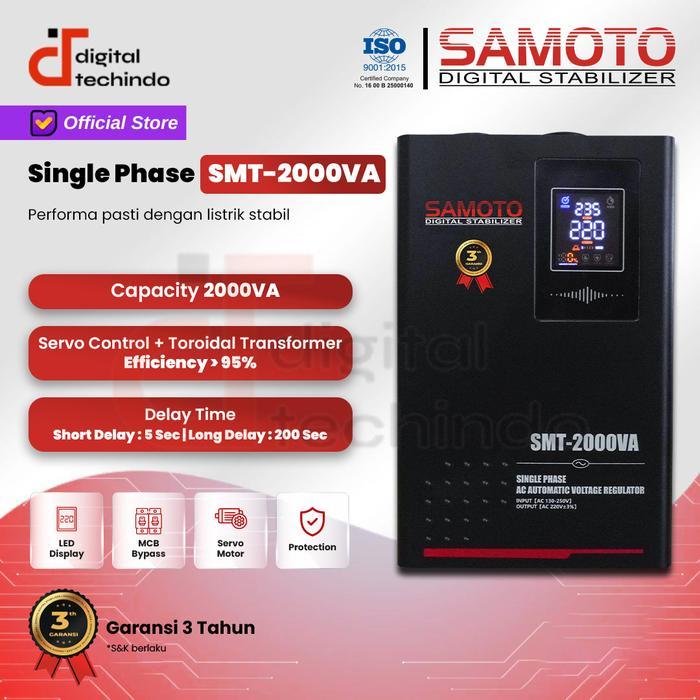 SAMOTO STABILIZER 2000VA STAVOLT SINGLE PHASE STAVOLT SMT2000VA STABILISER SMT