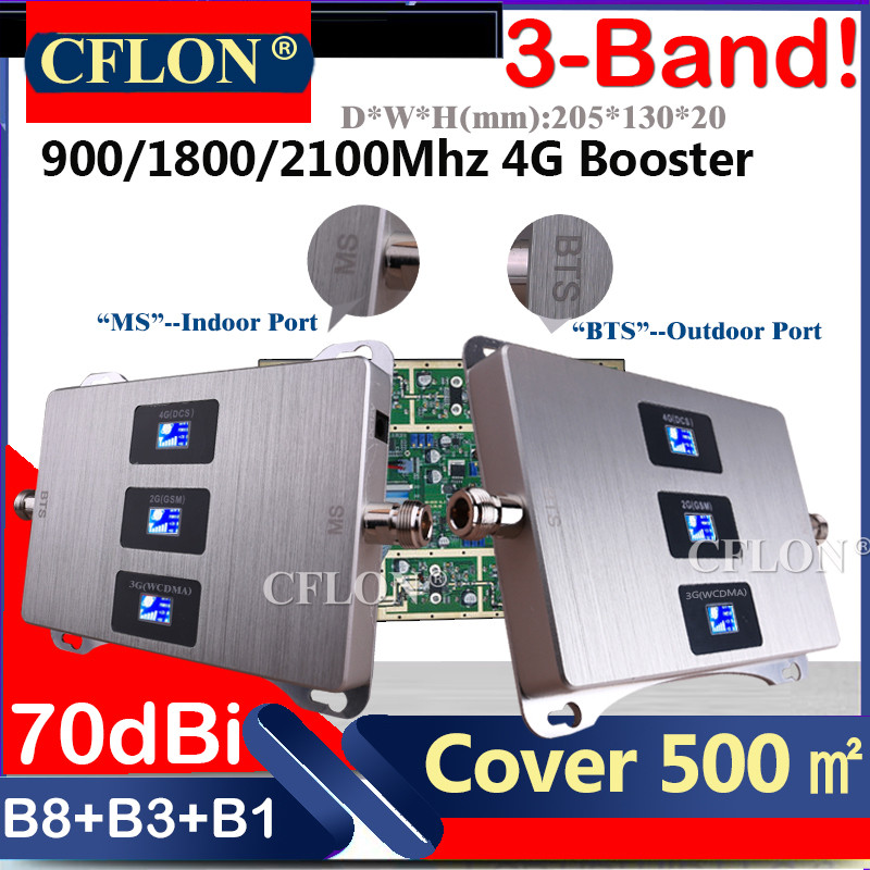 - Hot 4G Cellphone Cellular Repeater Multi-Band 900 1800 2100Mhz 4G