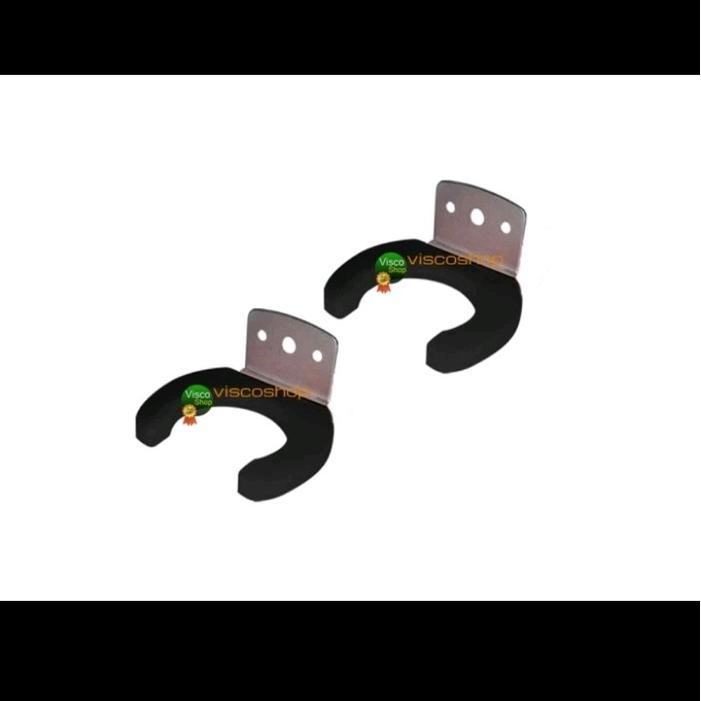 Microphone Holder Mic Tempel Dinding Paket Isi 2 Untuk Mic Wireless Wall Mount Microphone Holder -