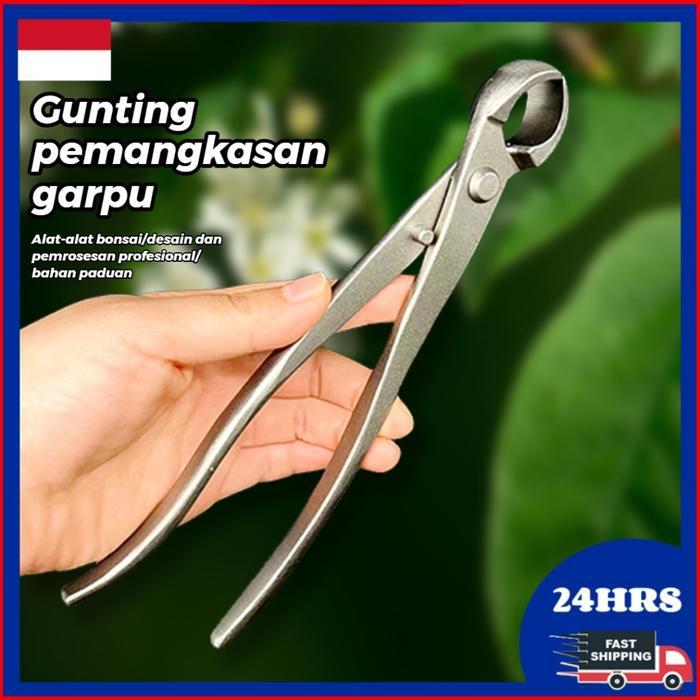 Gunting Dahan Pemotong Catok Bonsai Cembung 21cm Cabang Pohon Berkebun Tanaman Hias