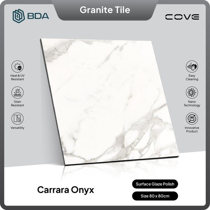 BDA Granite Tile Granit 80x80 Keramik Lantai Keramik Dinding Carrara Onyx
