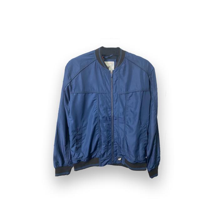 d&f jaket pria unisex parasut bomber varsity - Navy