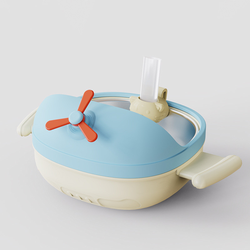 Baby Food Bowl 316 Stainless Steel Independent Feeding Baby Bowl Anti-Fall Training Suction Bowl