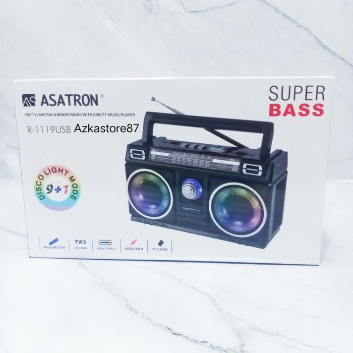 Cod Sbd - Radio Asatron R-1119 Radio Bluetooth Radio 4 Band Fm/Tv/Am/Sw Radio Portable
