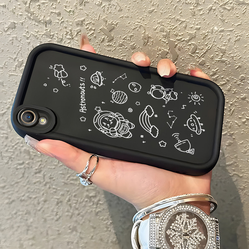 Casing Hp OPPO A37 A37F Case Casing melukis astronot pola Kasus HP Tangga Langit Mewah Silikon Softc