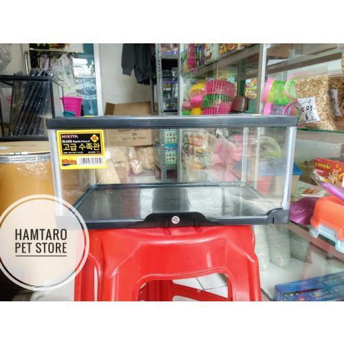 terarium Aquarium Reptil / kura kura ukuran M plus tutup