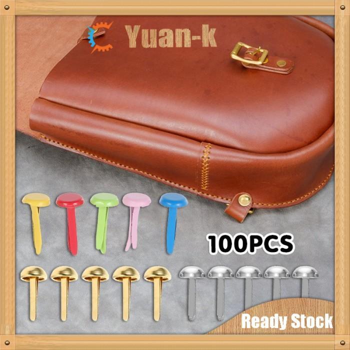100Pcs Paku Belah Pengikat Kertas Warna Warni / Paper Fastener Colorful Gold Silver