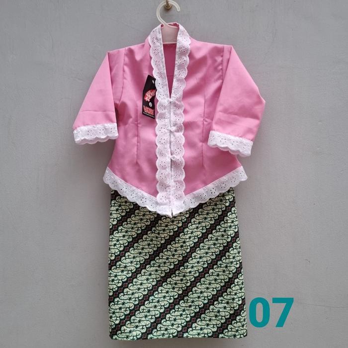 TERMURAH Setelan Kebaya Anak TK Paud/Kebaya Kartini/Kebaya Putih /Size XS READY STOCK