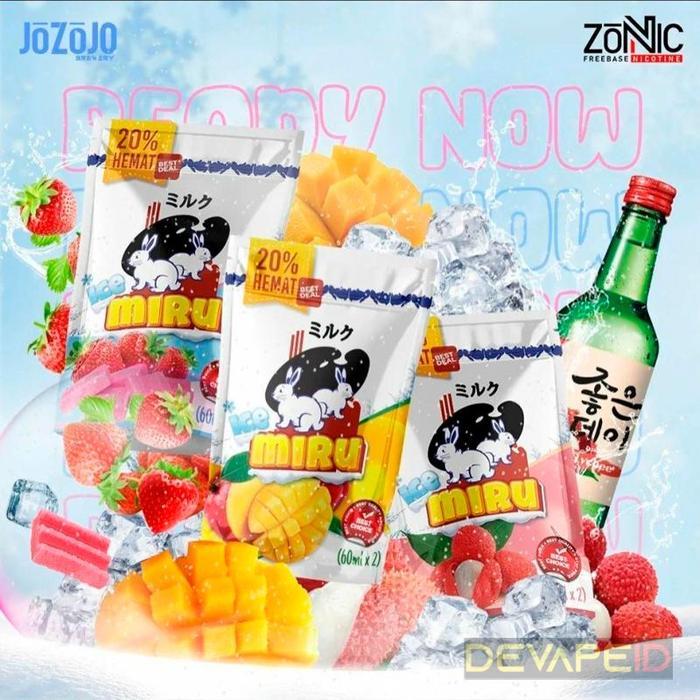 MIRU FRUITY LYCHEE ICE 60ML X 2 PCS 3MG BY JOZOJO