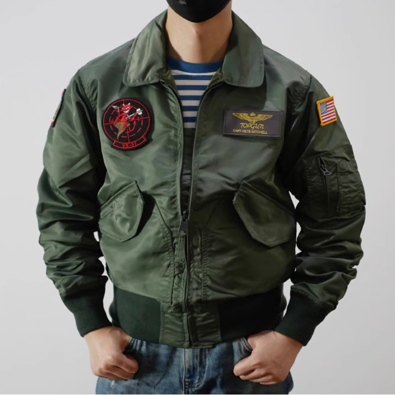 Top Gun 2 TOPGUN Same Style Flight Jacket CWU-45P/36P Men's Nylon Jacket Short Thickened