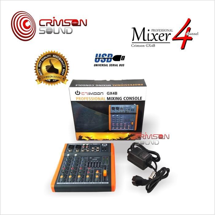 Mixer 4 Channel Usb Equalizer Crimson Gx4B