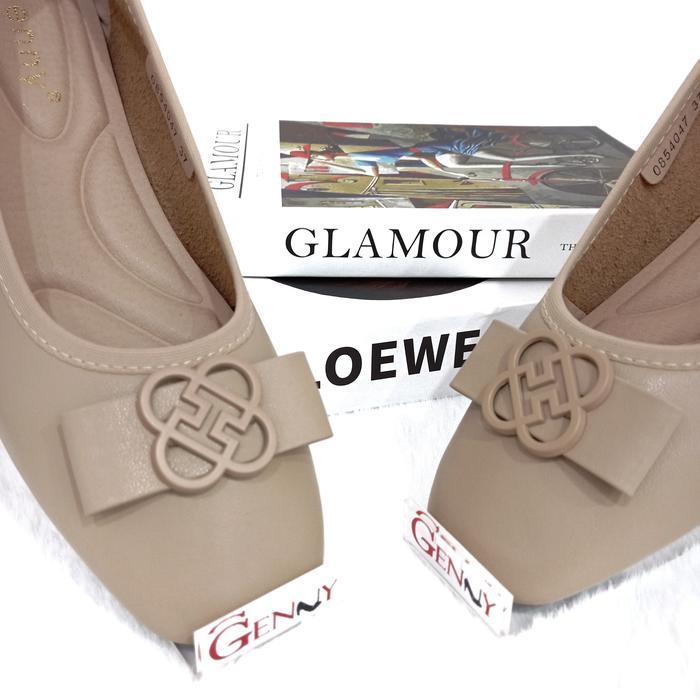 Genny Gracelyn - Flat Shoes Wanita Yang Elegan Dengan Hiasan Pita Cantik - Sepatu Kerja Dan Acara