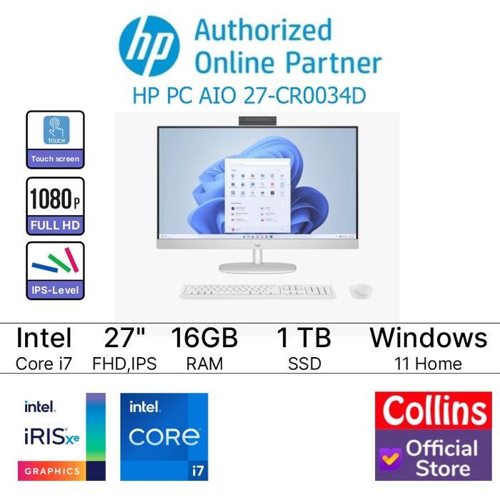 HP PC AIO 27-CR0034D i7-1355U 16GB SSD 1TB 27" FHD TOUCH W11 OHS